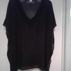 Black chiffon blouse